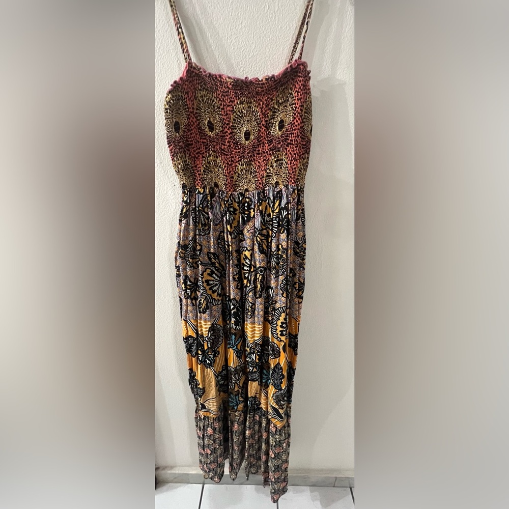 Anthropologie Multicolor Bohemian Maxi Dress